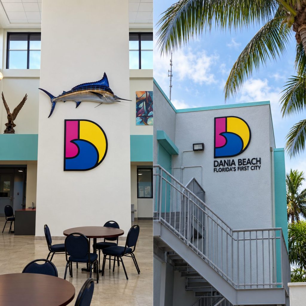 Dania Beach City Hall signage installation
