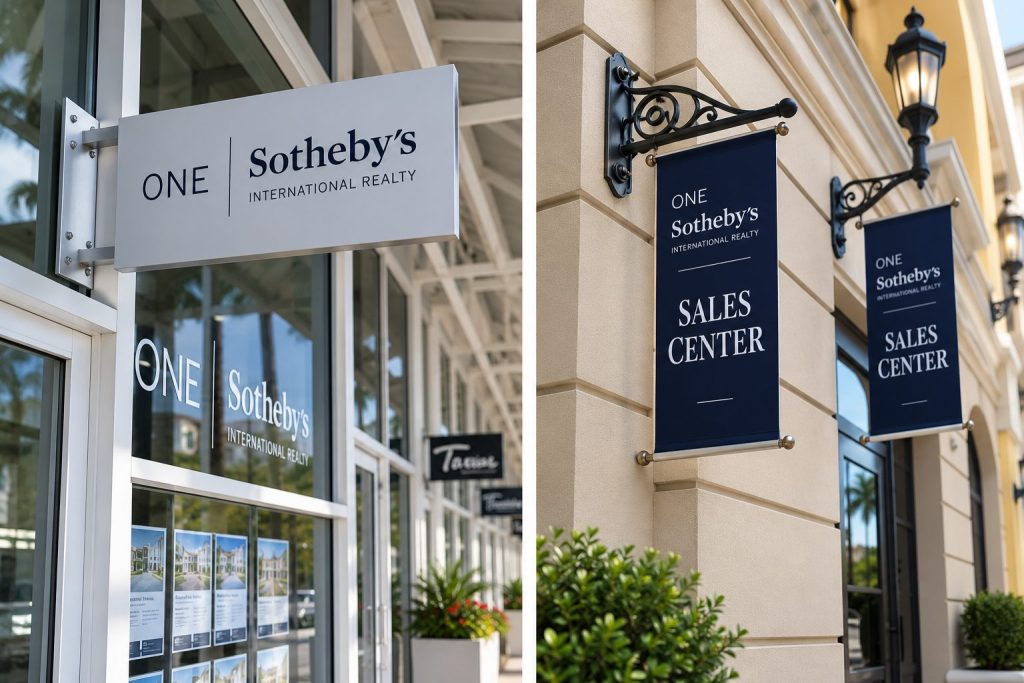 Sotheby's International Realty blade signs