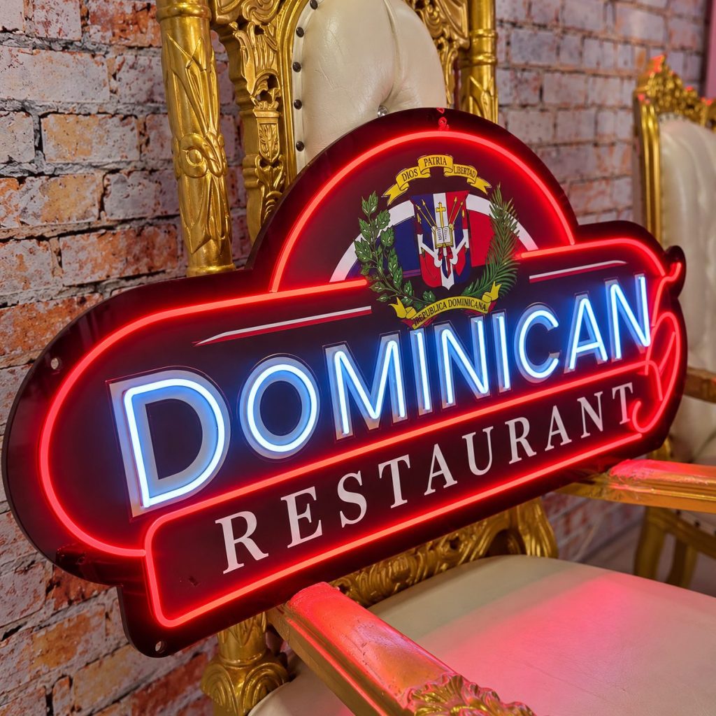 Dominican Restaurant neon sign