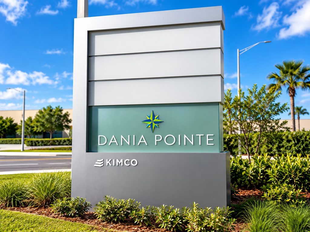 Dania Pointe development monument sign