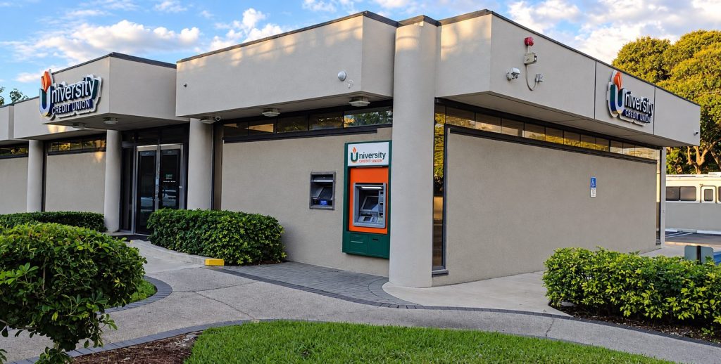 University Credit Union Coral Gables branch sign